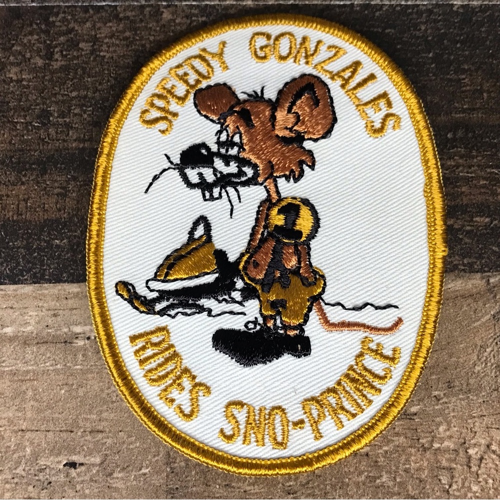 Vintage Sno-Prince Snowmobile Embroidered Jacket Patch Sew On 1970’s NOS